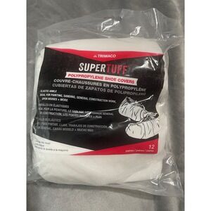 Trimaco SuperTuff Polypropylene Shoe Covers - Painting, Construction, 12 Pairs